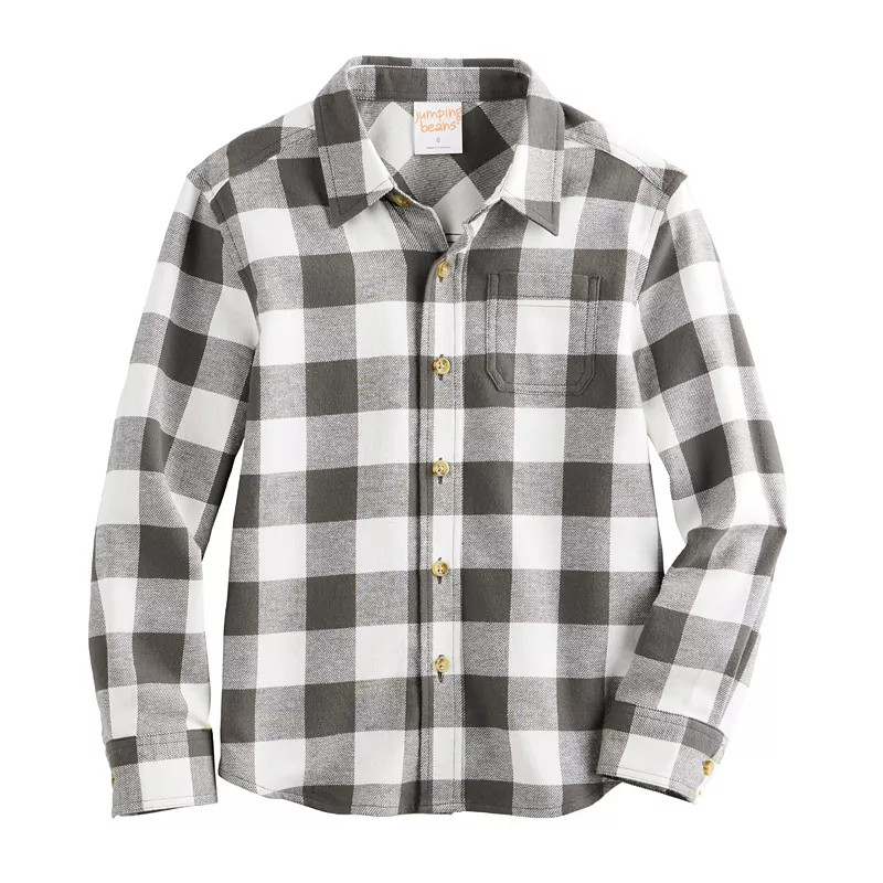 Boys 4-8 Jumping Beans® Long Sleeve Flannel Shirt | Kohl's