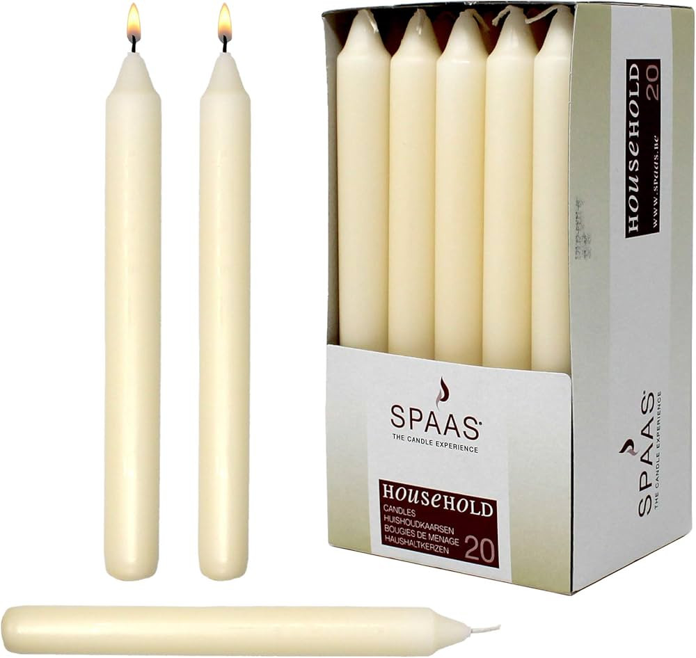 7 Inch Ivory Taper Candles 6 Hour Burning Candle Decorate Your Dinner Wedding Table Dripless and ... | Amazon (US)