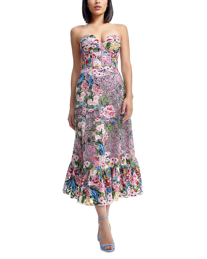 Dress the Population Carina Embroidered Strapless Dress | Bloomingdale's (US)