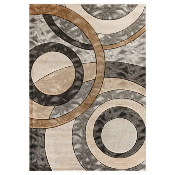 Adonia Abstract Brown/Gray/Black Area Rug | Wayfair North America