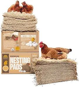 Premium Laying Hen Nesting Pads, USA Grown & Sustainably Harvested, 13 x 13 (10 Pack) | Amazon (US)