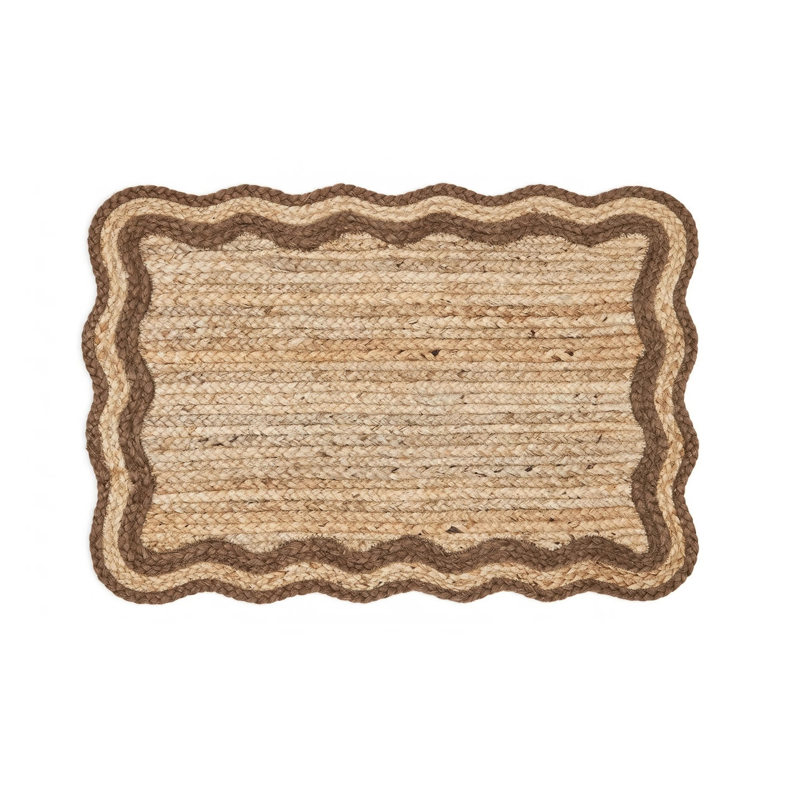Ayanne Beige/Green Farmhouse Floral Handmade Jute Indoor Area Rug | Wayfair North America