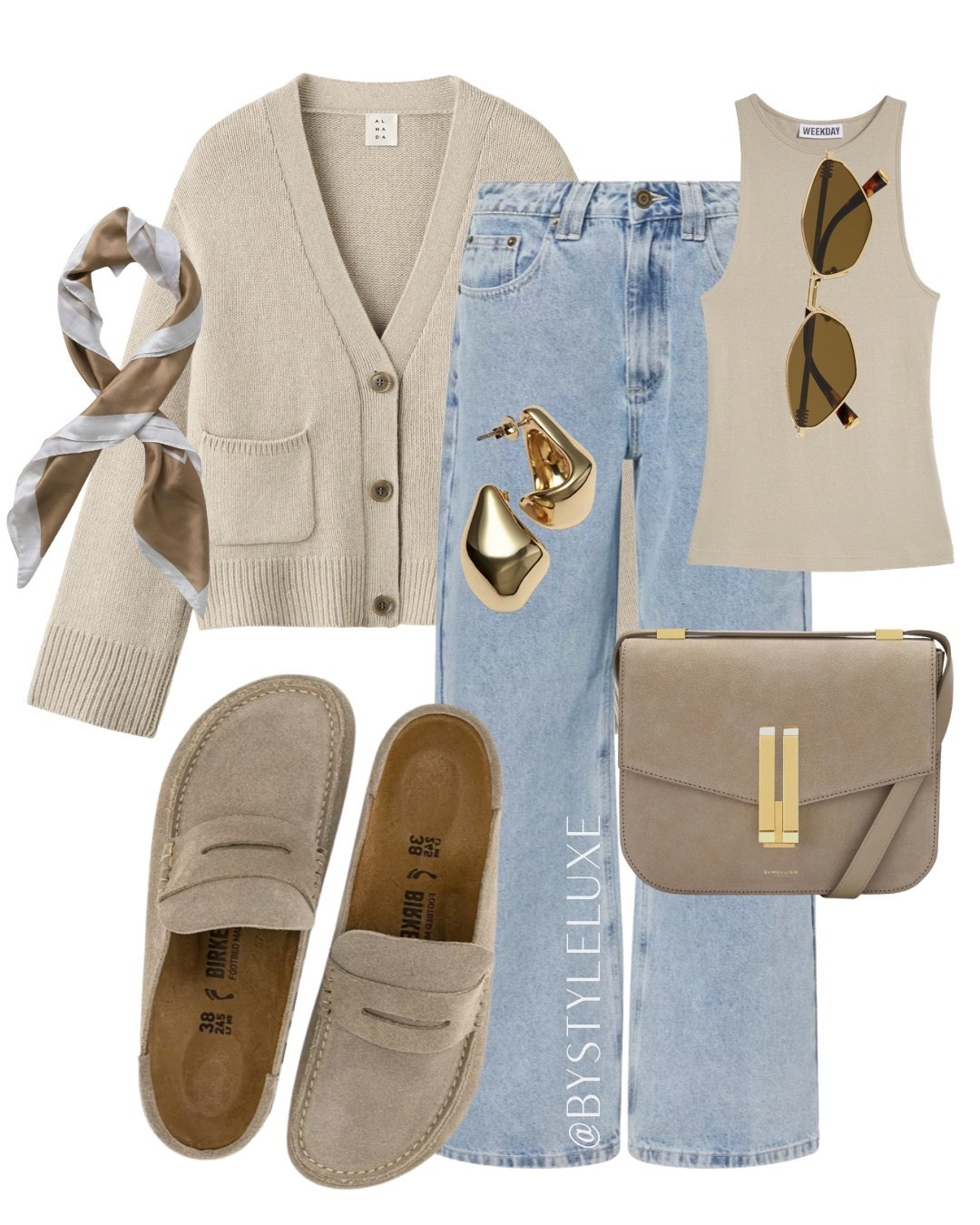 NEUTRALS - A chic cardigan and jeans look with spring faves Birkenstock Naples mules 

#jeans #springoutfit #mules 

#LTKshoes #LTKspring #LTKjeans