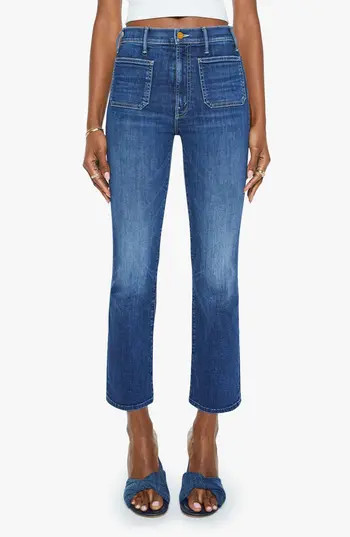 MOTHER The Hustler Patch Pocket Ankle Bootcut Jeans in Teaming Up at Nordstrom Rack, Size 28 | Nordstrom Rack
