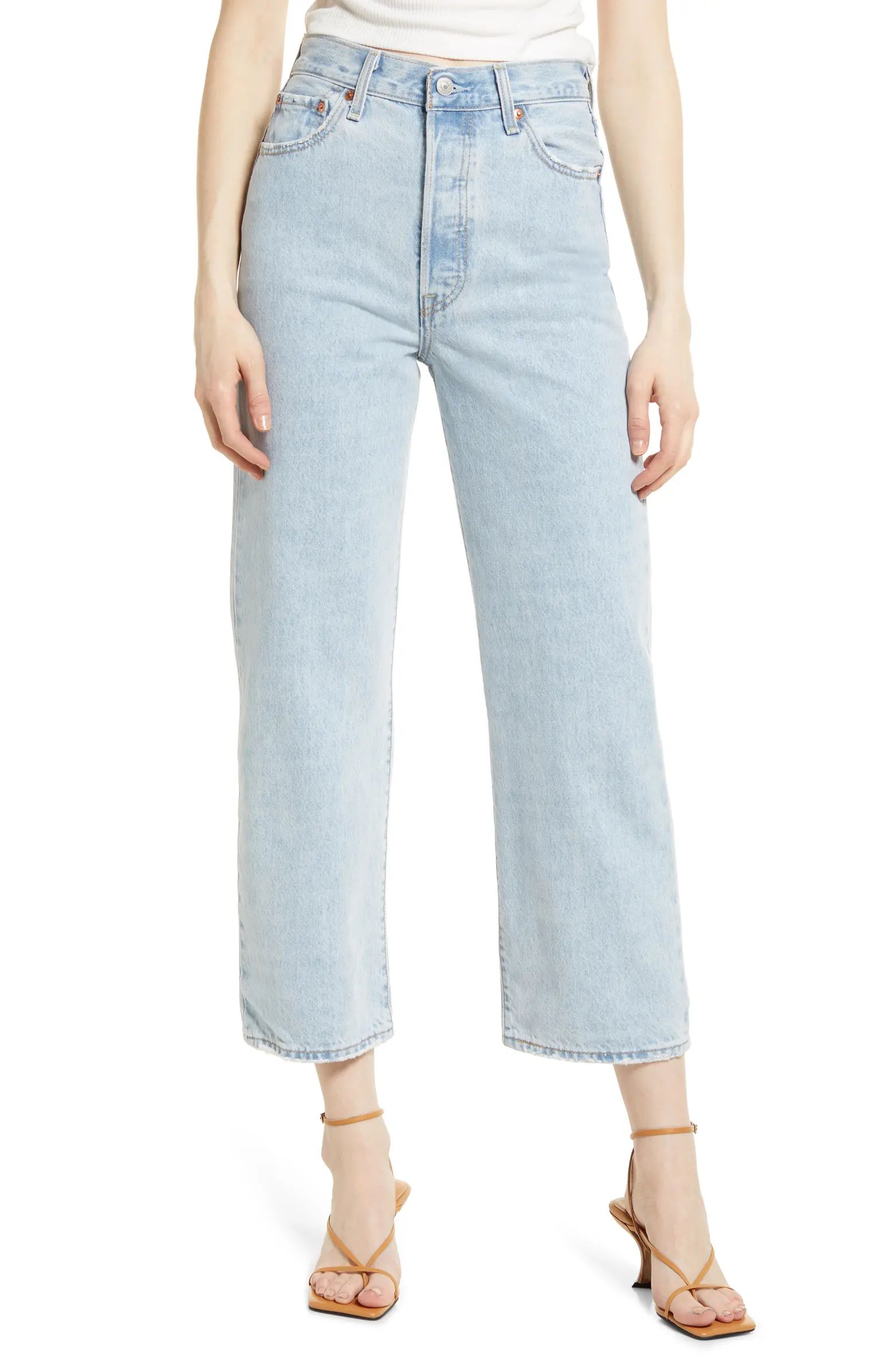 Ribcage Straight Leg Ankle Jeans | Nordstrom