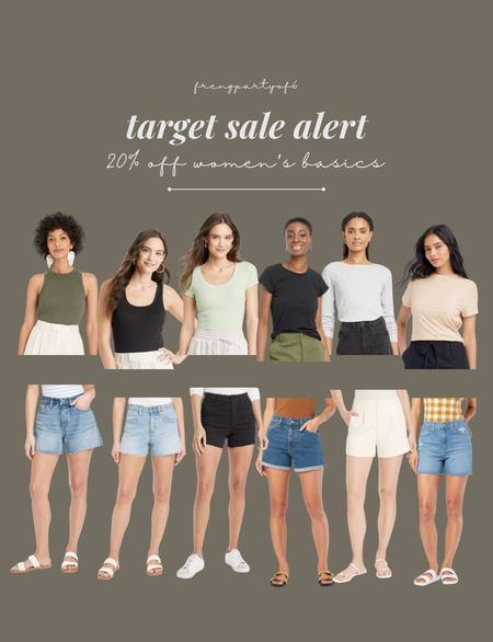 Target sale! Save 20% off basic tees, tanks and shorts for summer  As low as $4.80!

#LTKfindsunder50 #LTKmidsize #LTKsalealert