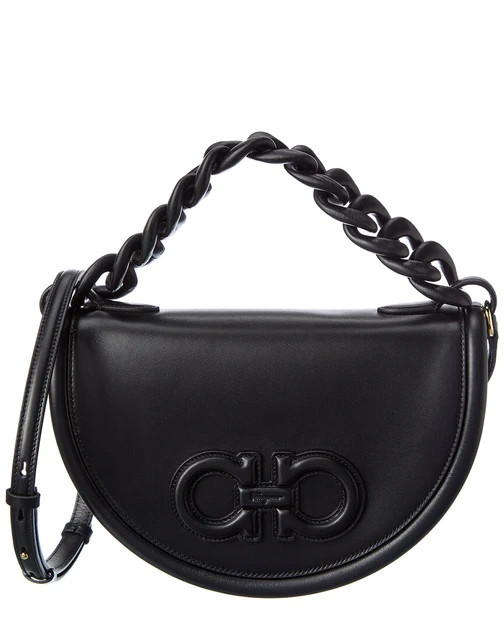 Ferragamo Aura Leather Shoulder Bag | Shop Premium Outlets