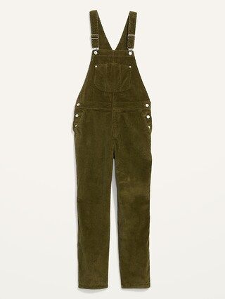 Slouchy Straight Button-Fly Corduroy Workwear Overalls for Women | Old Navy (US)