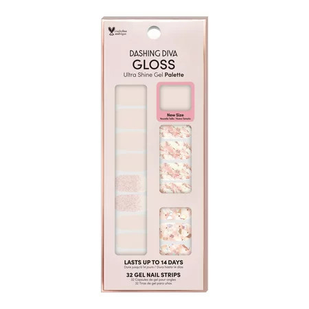 Dashing Diva GLOSS Gel Nail Polish Strips Crystal Clear Includes 32 Strips | Walmart (US)