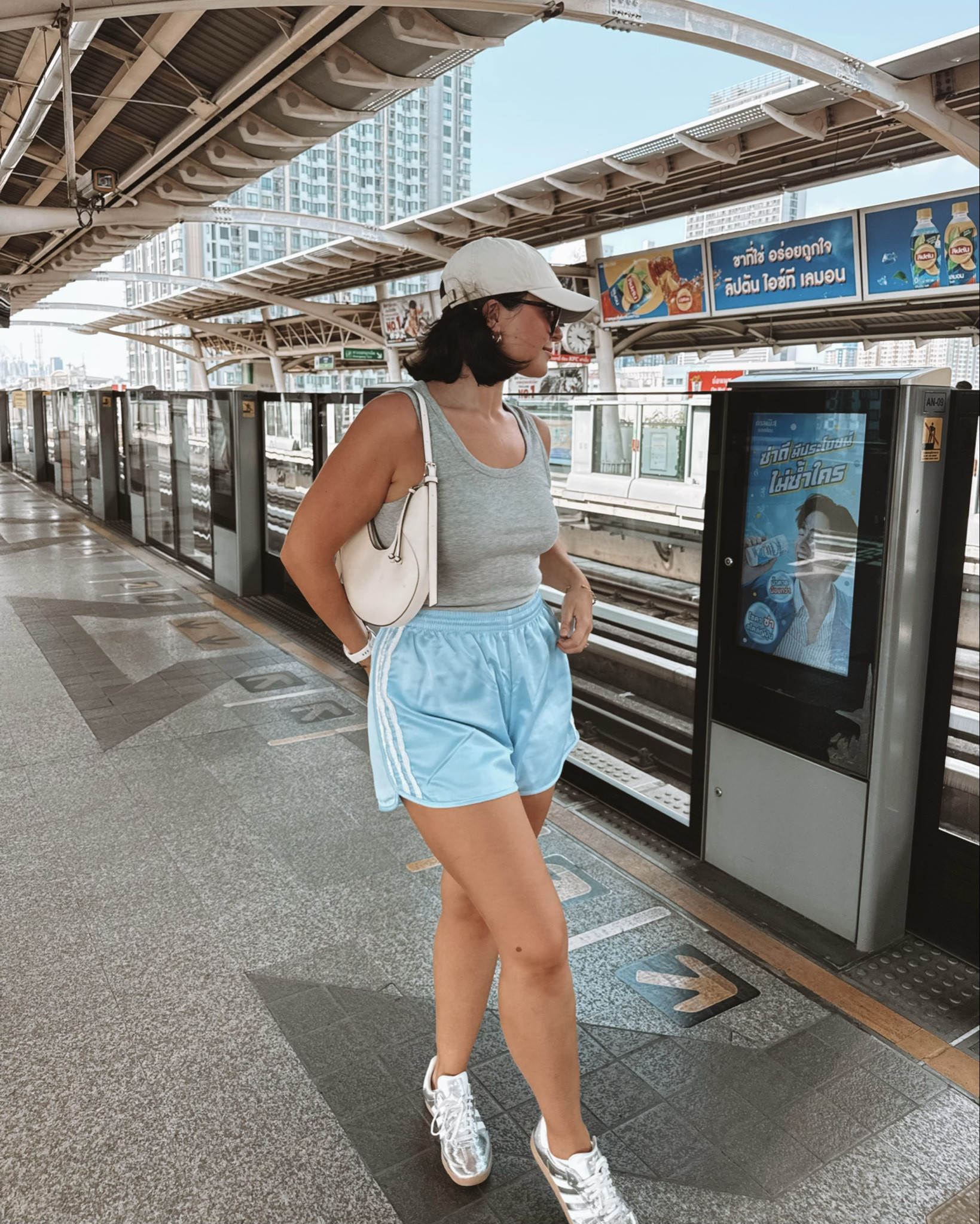 Blue satin shorts are my fave 

#LTKstyletip #LTKtravel #LTKspring