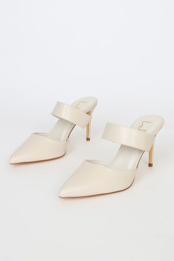Faire Off White Pointed-Toe Mules | Lulus (US)