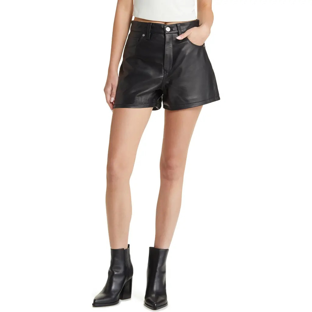 BLANKNYC Leather Shorts in Night Life at Nordstrom, Size 26 | Nordstrom