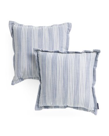 18x18 2pk Indoor Outdoor Striped Pillows | TJ Maxx