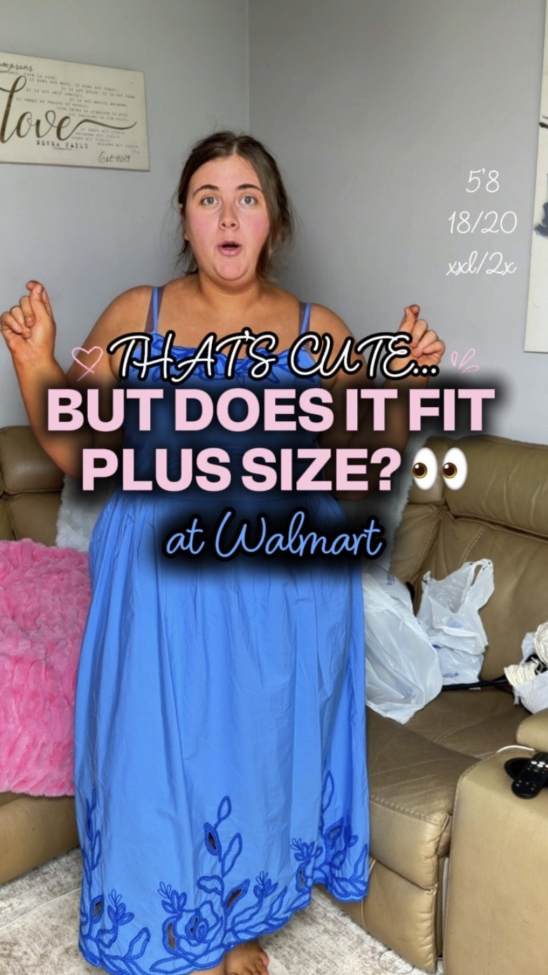 That’s cute… but does it fit plus size?! 👀 Walmart had some SERIOUSLY cute finds this time! Sharing the fit + sizing on everything I tried. I’m 5’8” and typically an 18/20 for reference. 💕

💙 Blue Dress: 3x
❤️ Red Dress: 3x
🤍 White Dress: 2X
🤎 Tank Top: 2X
🌸 Skirt: XXL
🤍 Tank Top: XXL

#LTKPlusSize #LTKSaleAlert #LTKSeasonal