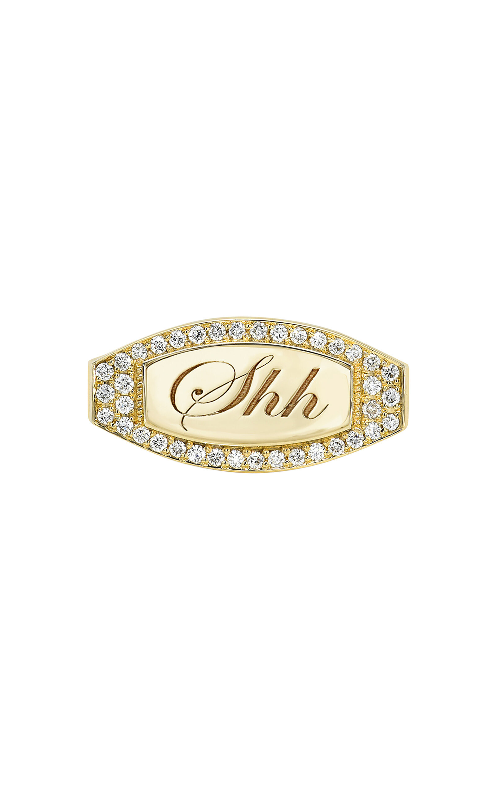 Ssh Felix 14K Yellow Gold Diamond Signet Ring | Moda Operandi (Global)