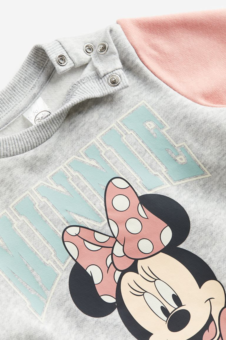2-piece Sweatshirt Set - White/Minnie Mouse - Kids | H&M US | H&M (US + CA)