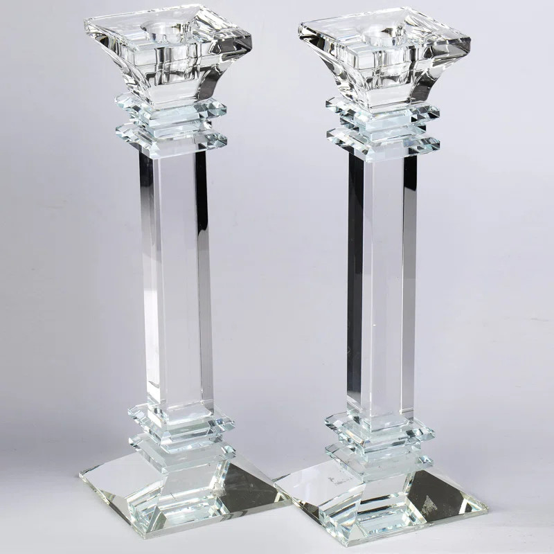 Lead Free Crystal Tabletop Candlestick | Wayfair North America
