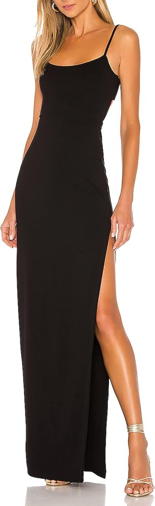 JLCNCUE Women's Spaghetti Straps Maxi Dress      
 95%polyester 5%spandex  

 party, night out, c... | Amazon (US)