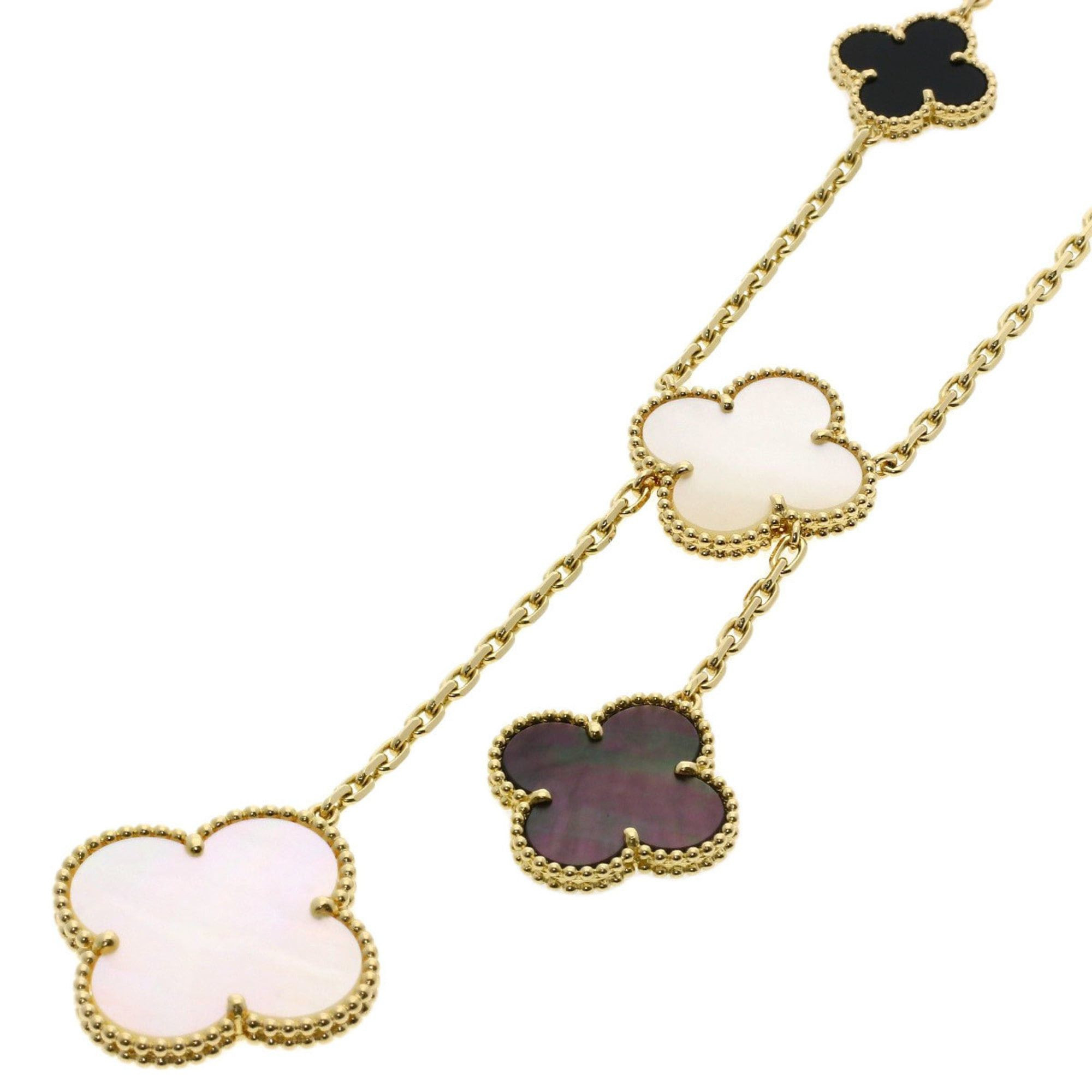 Van Cleef & Arpels Van Cleef & Arpels Magic Alhambra Shell and Onyx Necklace in 18K Yellow Gold f... | Grailed