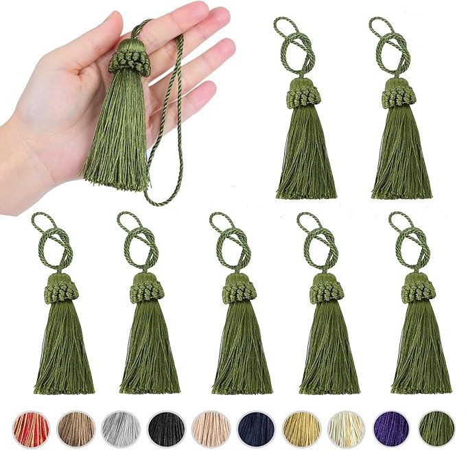 8PCS Tassel Key Colorful Tassel for Cord Loop,Elegant Handmade DIY Craft Accessory Home Decoratio... | Amazon (US)