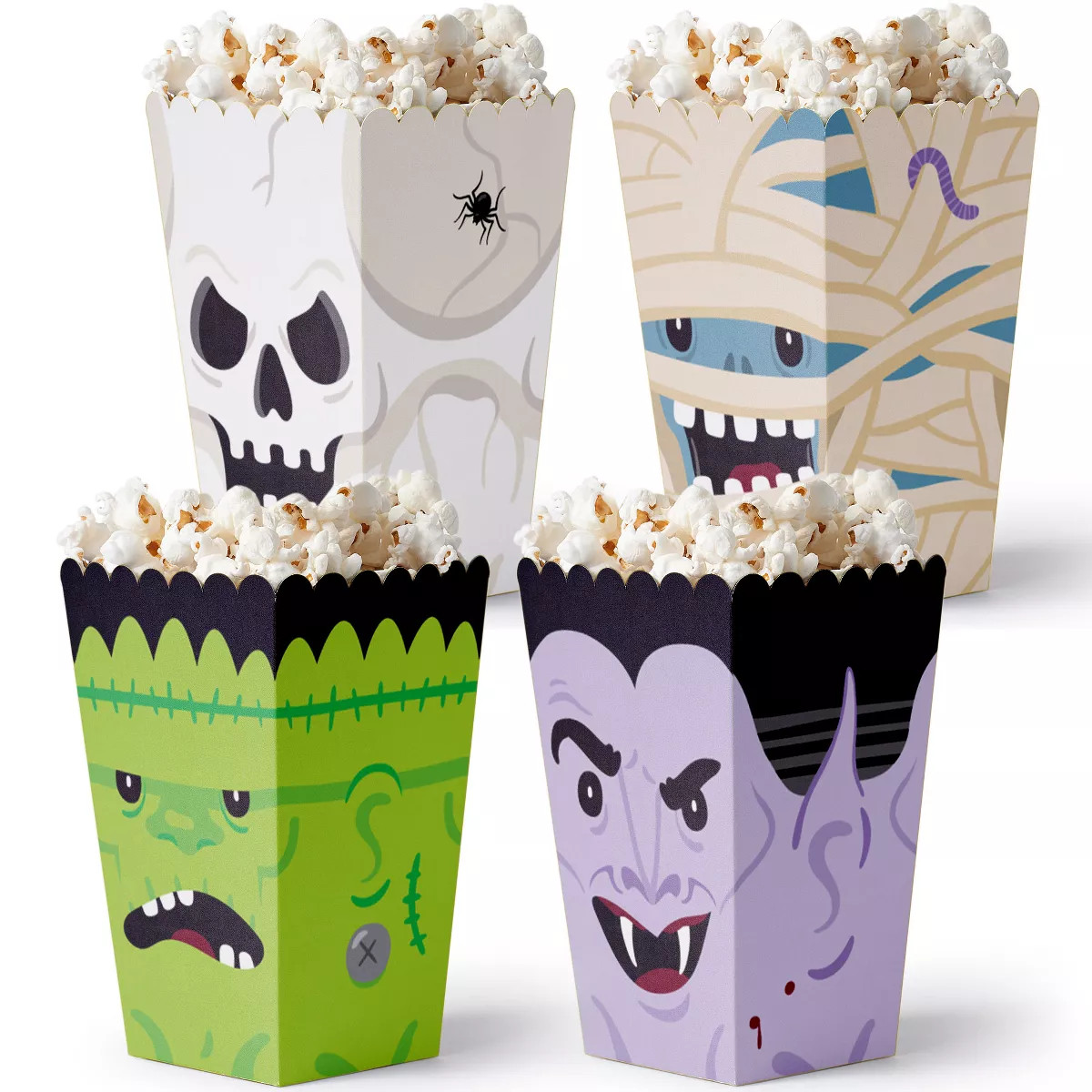 Big Dot of Happiness Halloween Monsters - Skeleton, Dracula, Frankenstein, and Mummy Party Favor ... | Target
