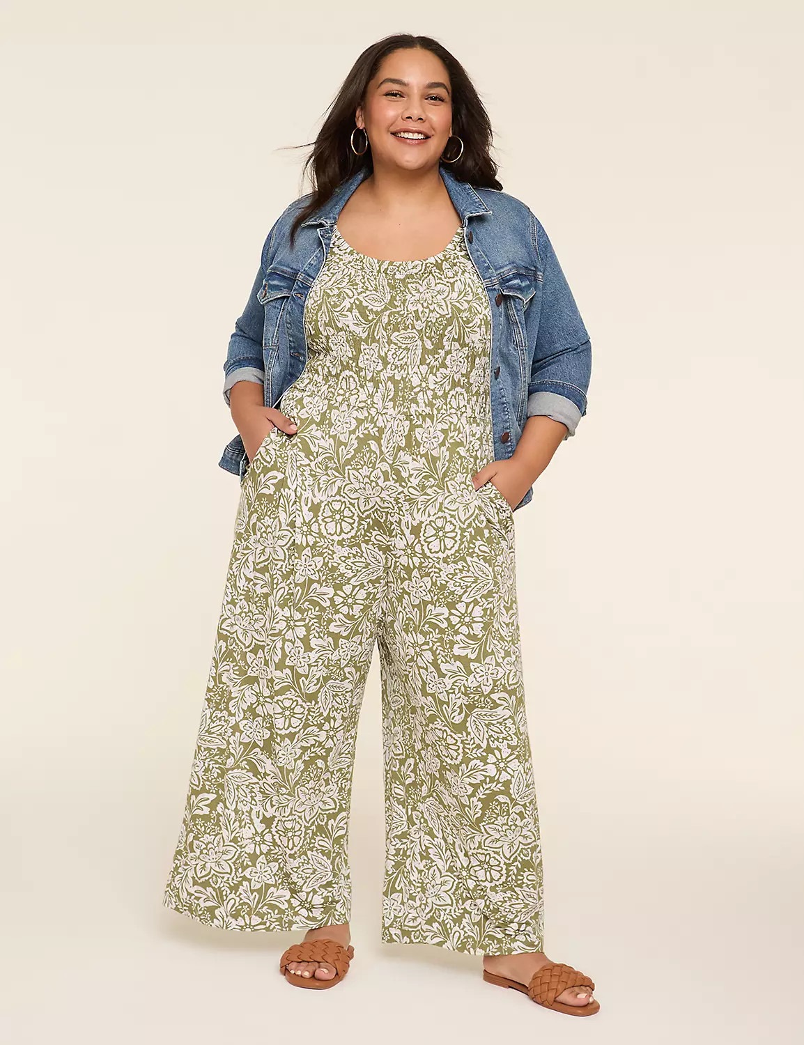 Smocked-Bodice Jumpsuit | Lane Bryant (US)