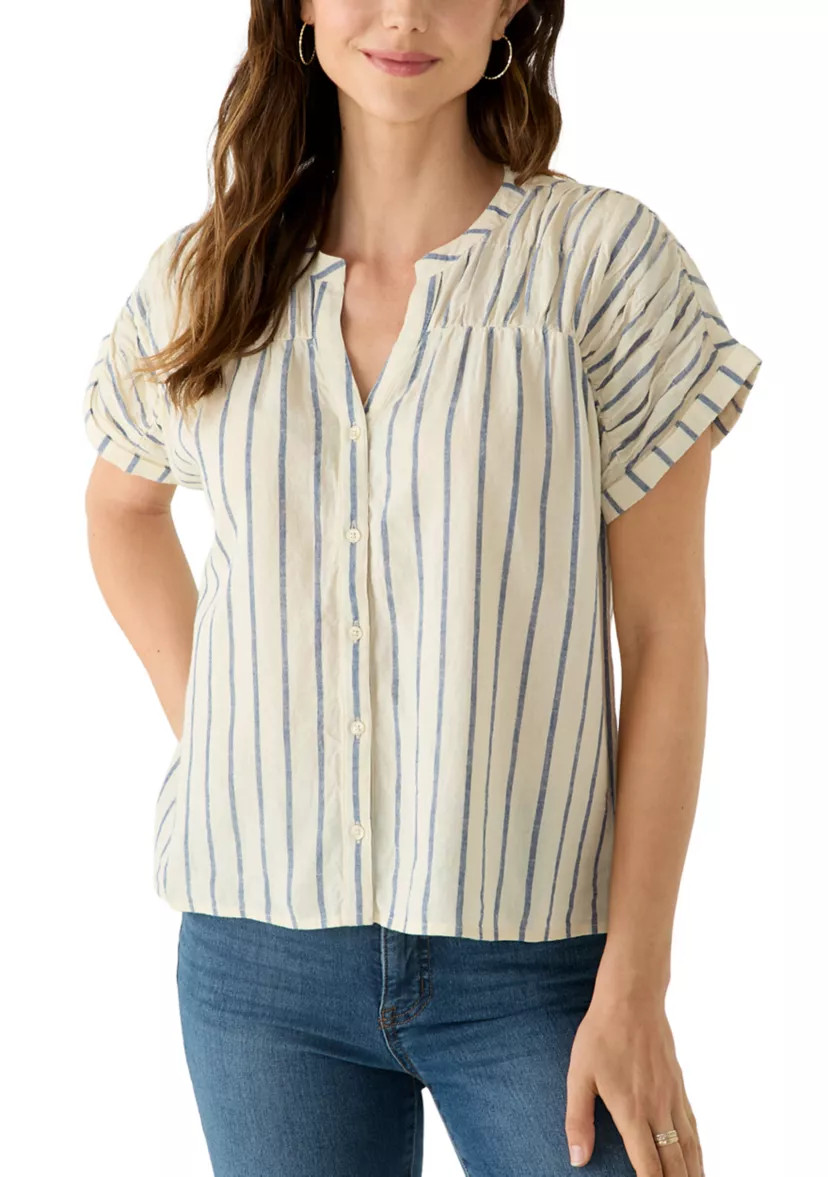 Women's Shirred Shoulder Top | Belk