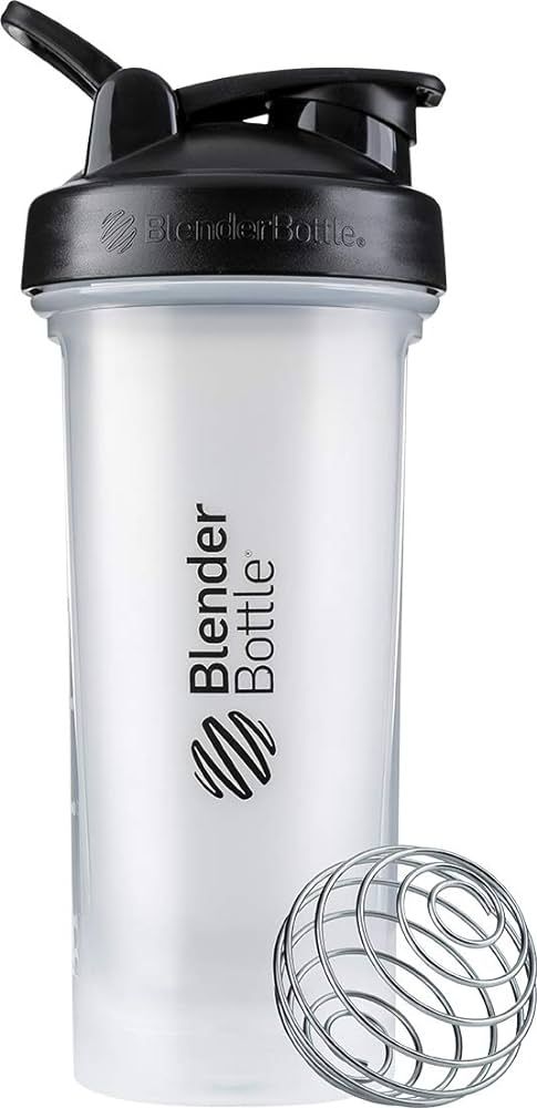 BlenderBottle Classic V2 Shaker Bottle Perfect for Protein Shakes and Pre Workout, 28-Ounce, Clear/B | Amazon (US)