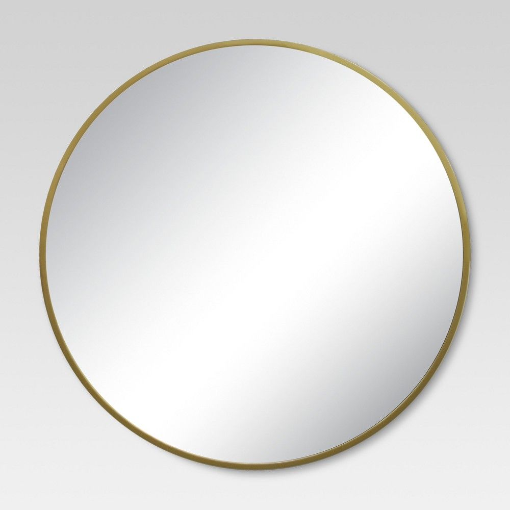 28"" Round Decorative Wall Mirror Brass - Project 62 | Target