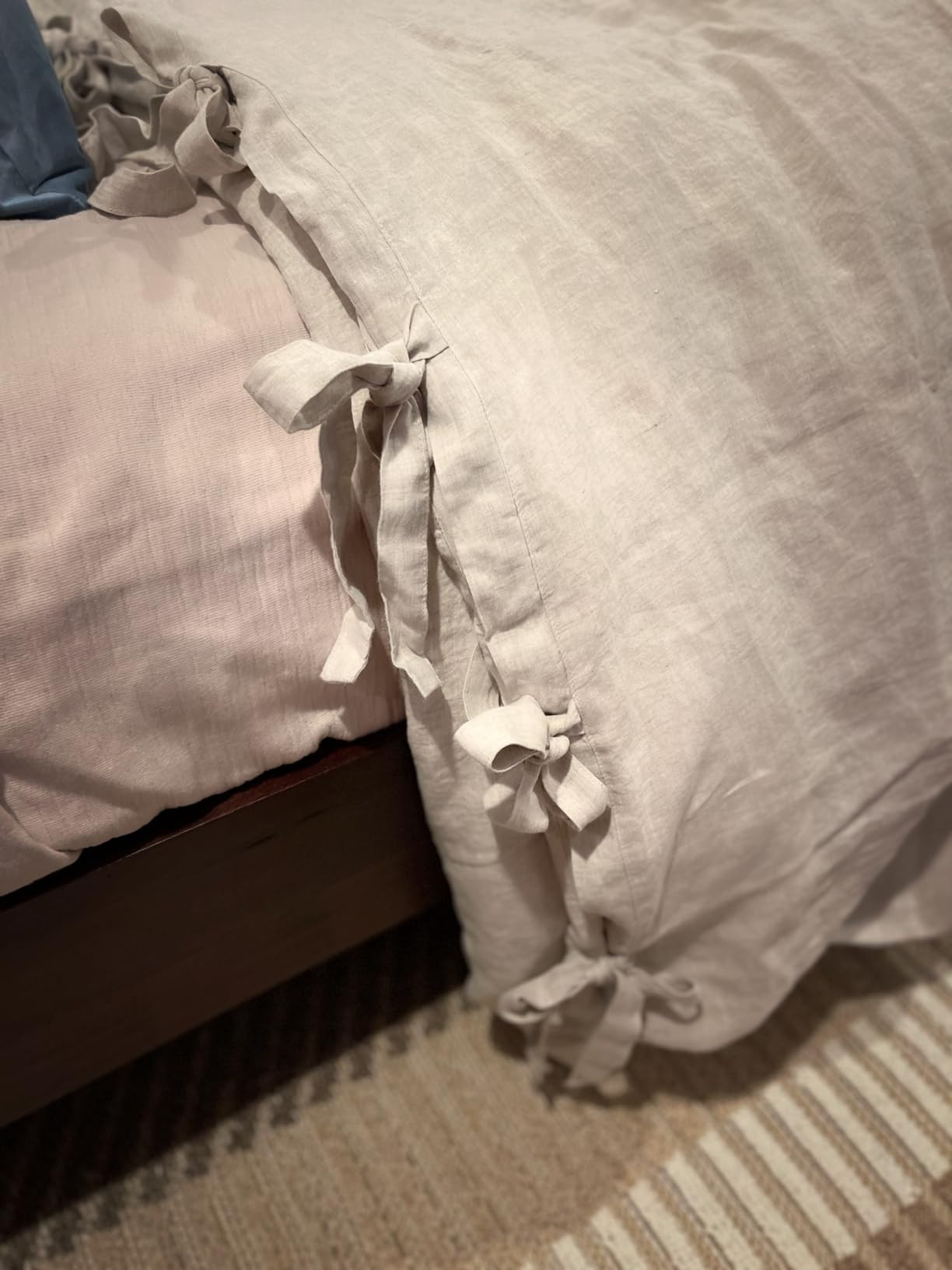 Simple&Opulence 100% Linen Duvet Cover Set, 3 Pieces Belgian Flax Breathable Bedding, Queen Size ... | Amazon (US)