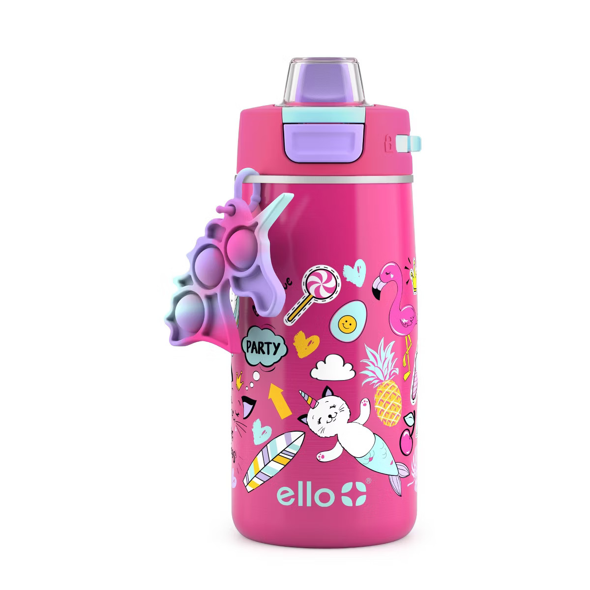 Ello 12oz Stainless Steel Colby Pop! Water Bottle with Fidget Toy | Target