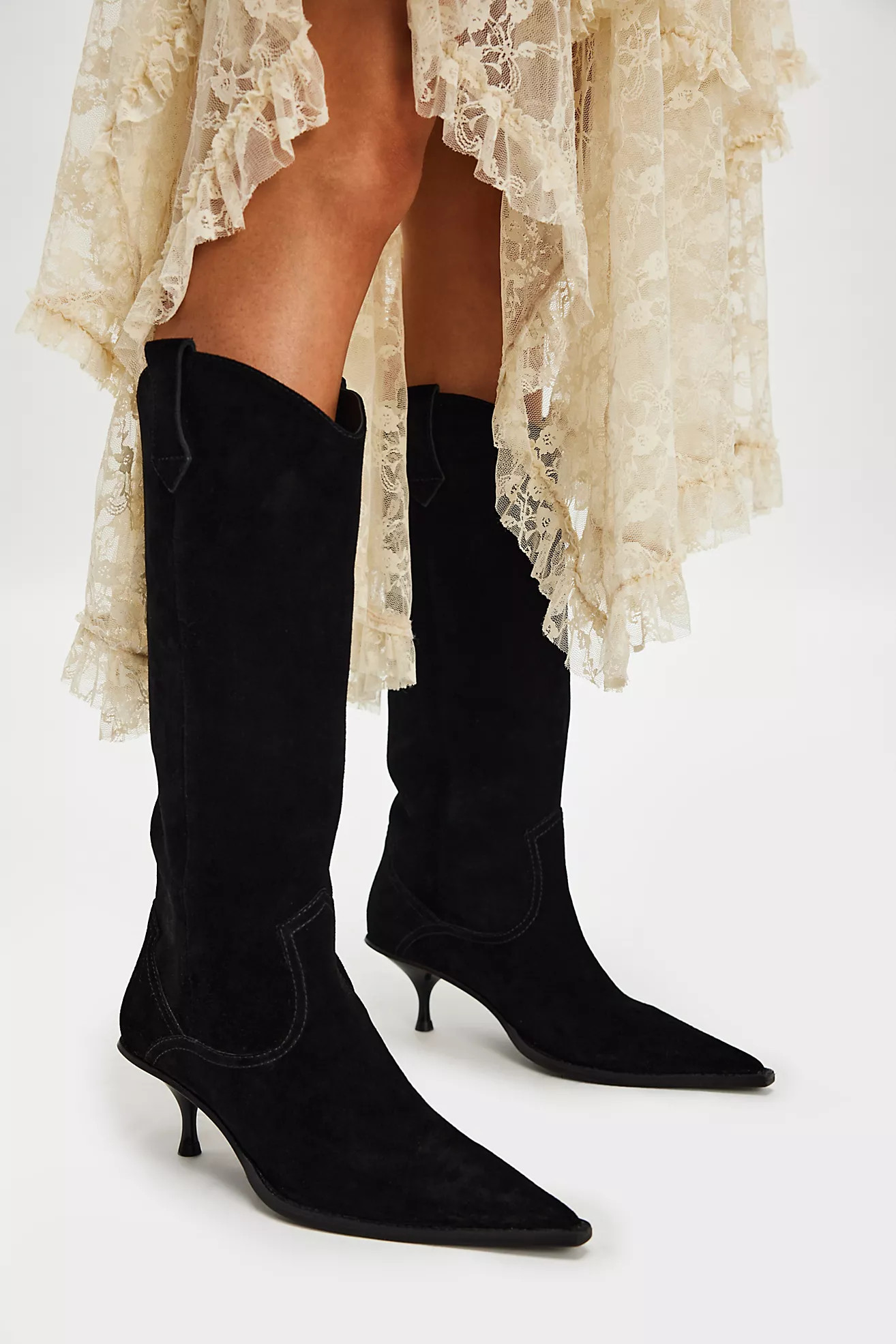 Daisy Slouchy Kitten Heel Boots | Free People (Global - UK&FR Excluded)