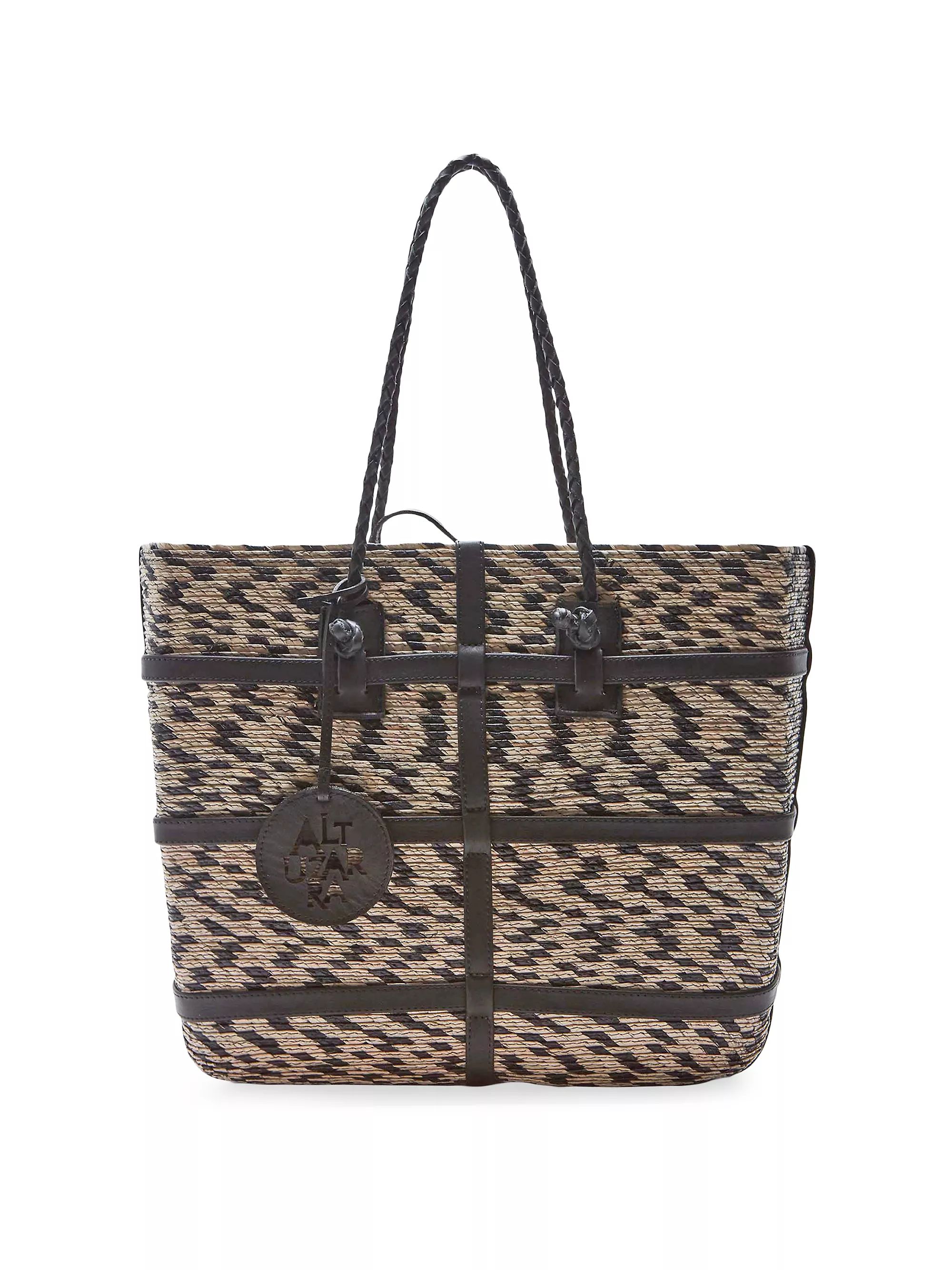 Watermill Straw & Leather Tote Bag | Saks Fifth Avenue