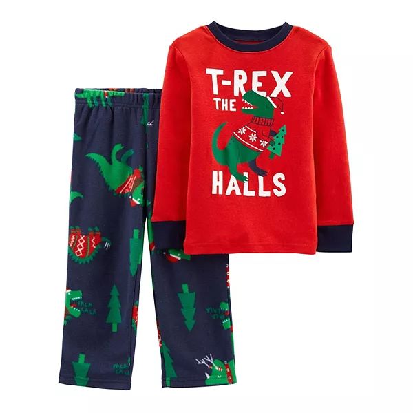 Toddler Boy Carter's Christmas Dinosaur Pajama Set | Kohl's