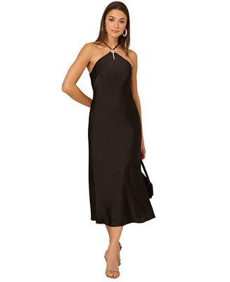 Adrianna Women's Stretch Satin Midi Dress - Macy's | Macy's