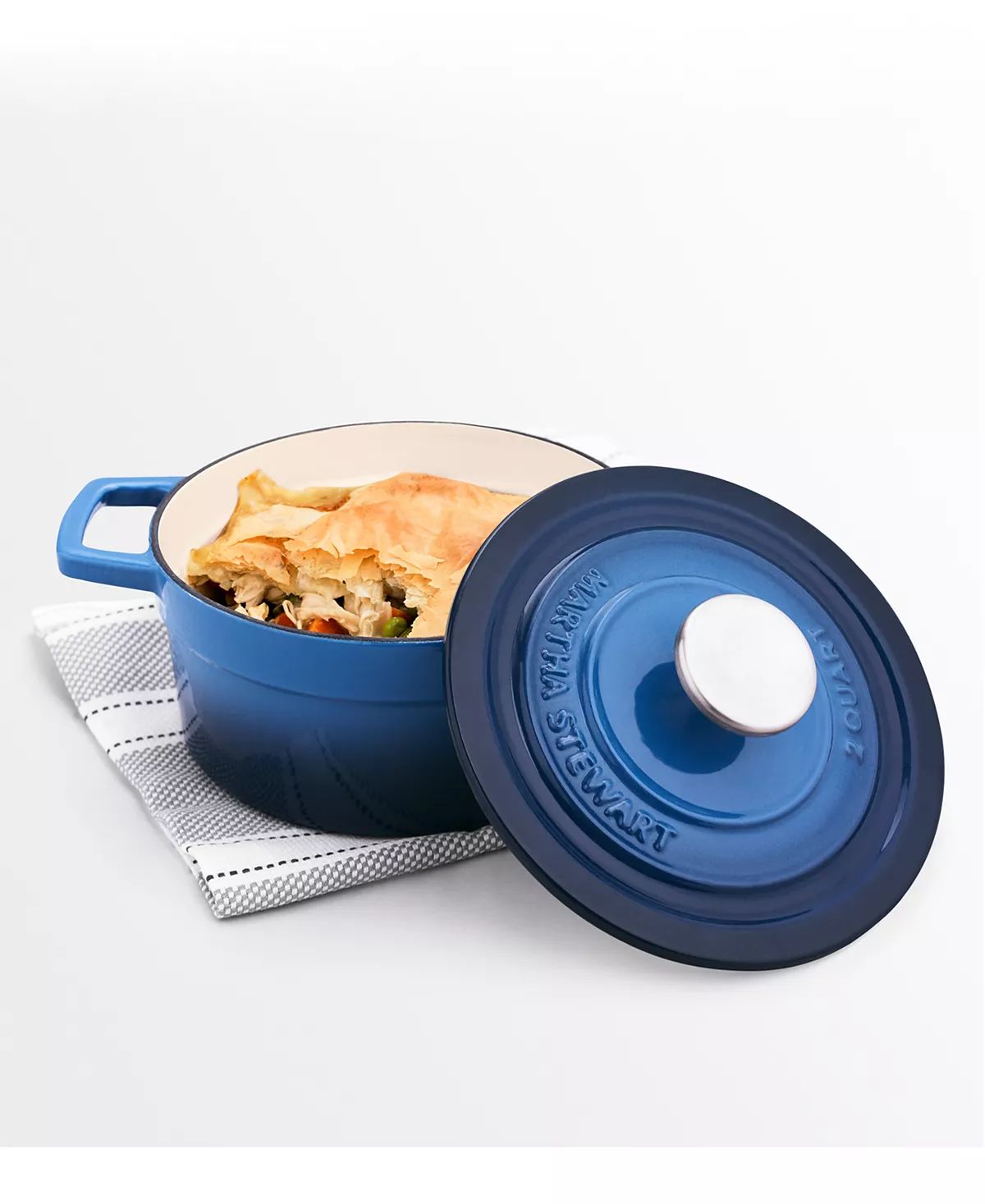 Martha Stewart Collection CLOSEOUT! Enameled Cast Iron 2-Qt. Round Covered Dutch Oven, Created fo... | Macys (US)