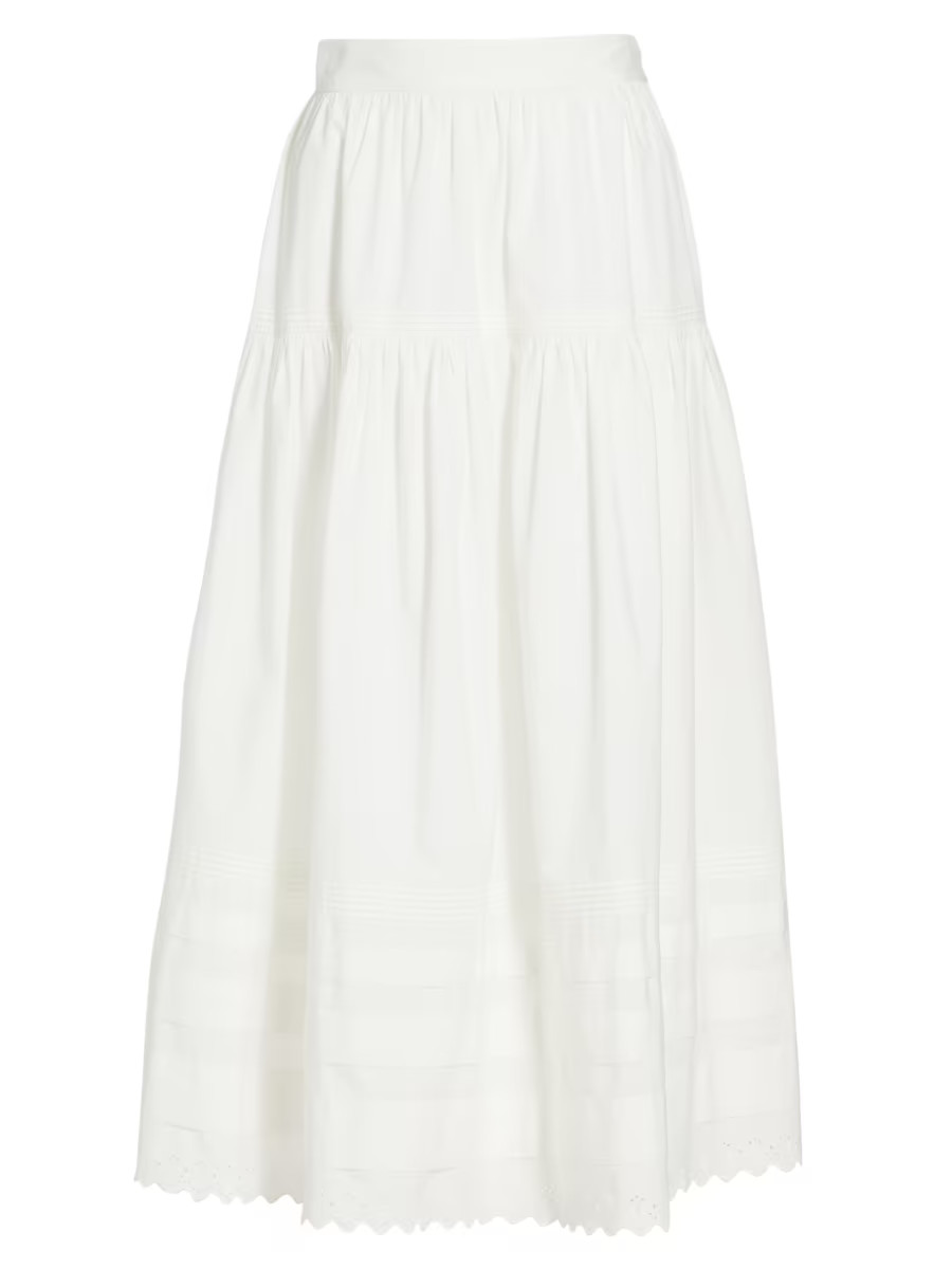 Sebastiane Tiered Cotton Maxi Skirt | Saks Fifth Avenue
