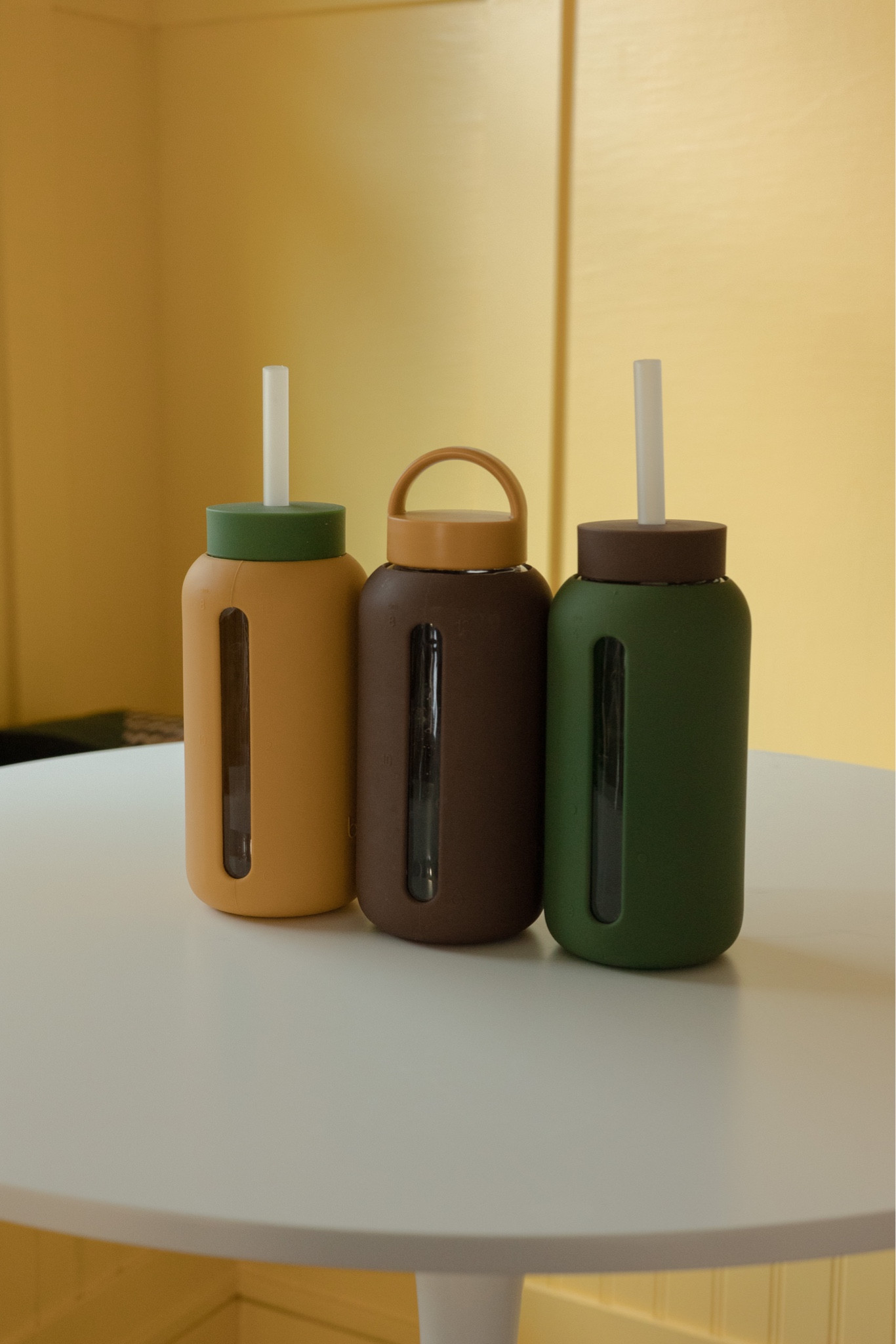 My favorite glass water bottle from Bink! Purchase from here or binkmade.com via my linktree page! 💧💛