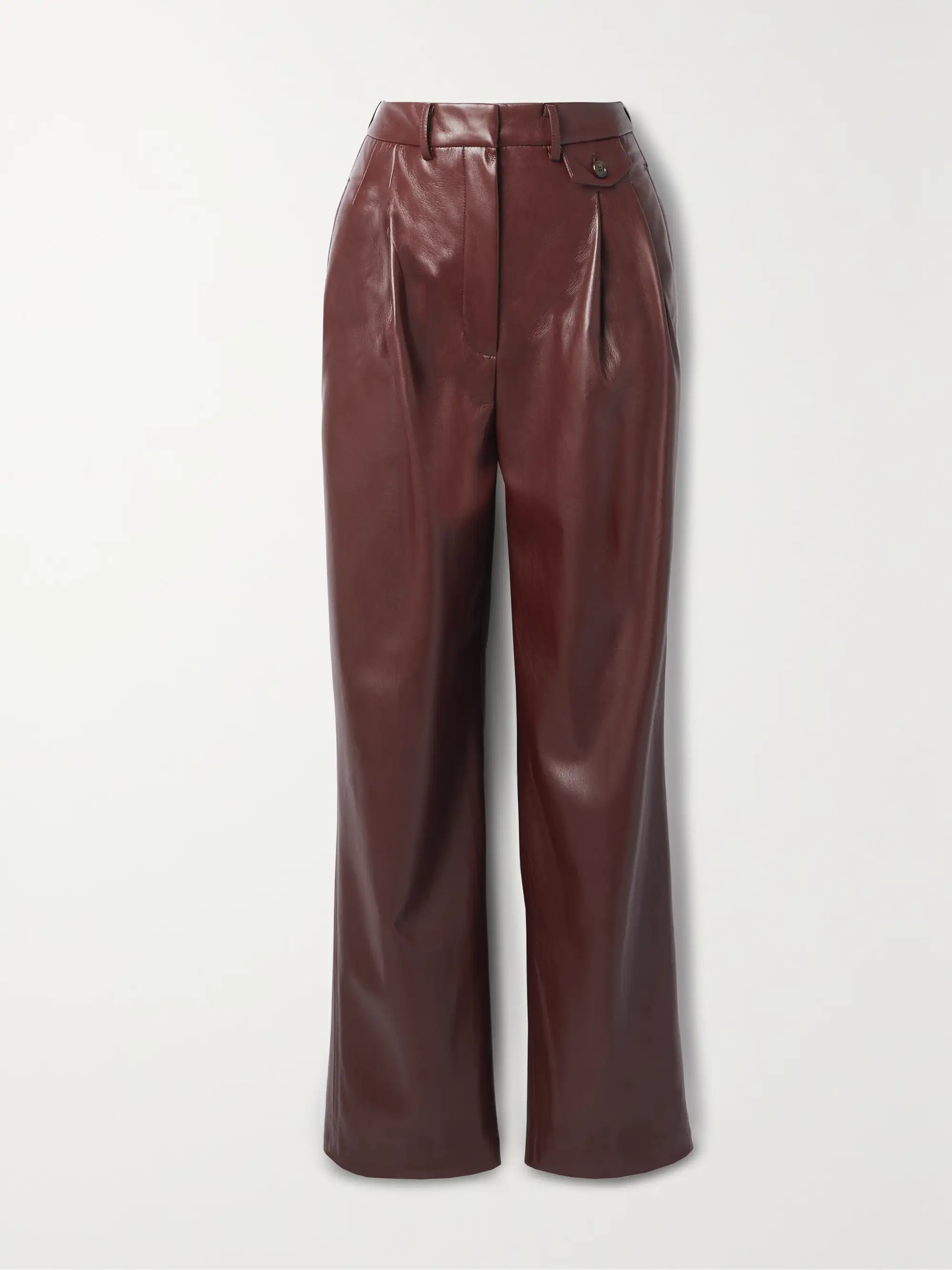 Pernille faux leather straight-leg pants | NET-A-PORTER (US)
