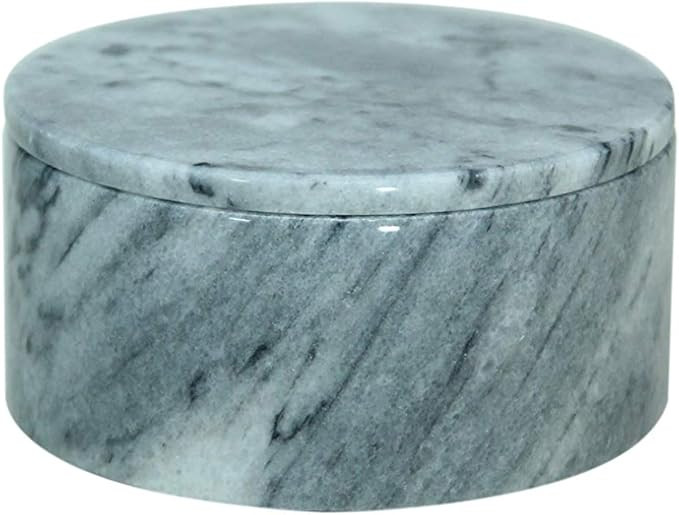 Circular Marble Keepsake Boxes – Hand Carved, Polished Marble Jewelry Box w/Non-Slip Rubber Pad... | Amazon (US)
