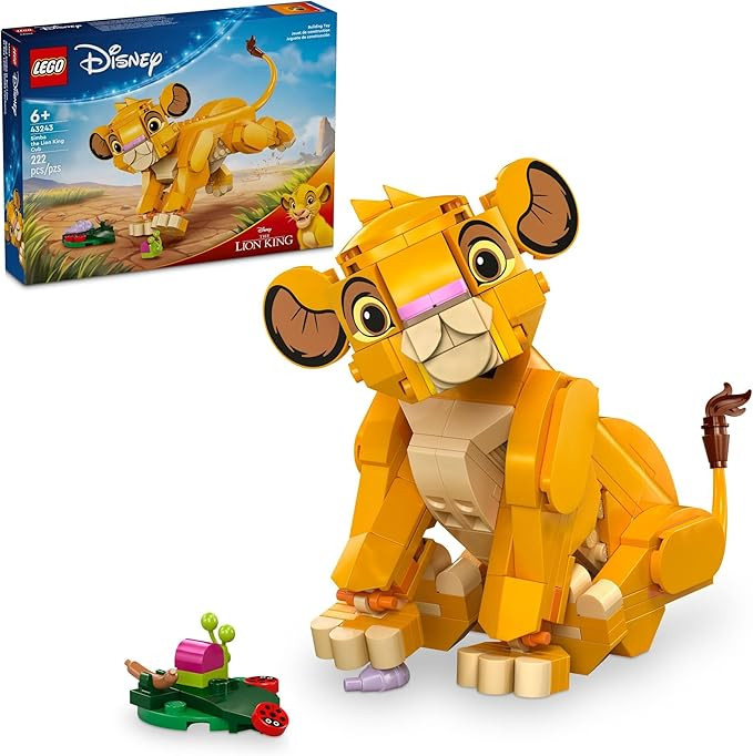 LEGO Disney Simba The Lion King Cub Buildable Disney Toy for Kids, Disney Collection, Lion King M... | Amazon (US)