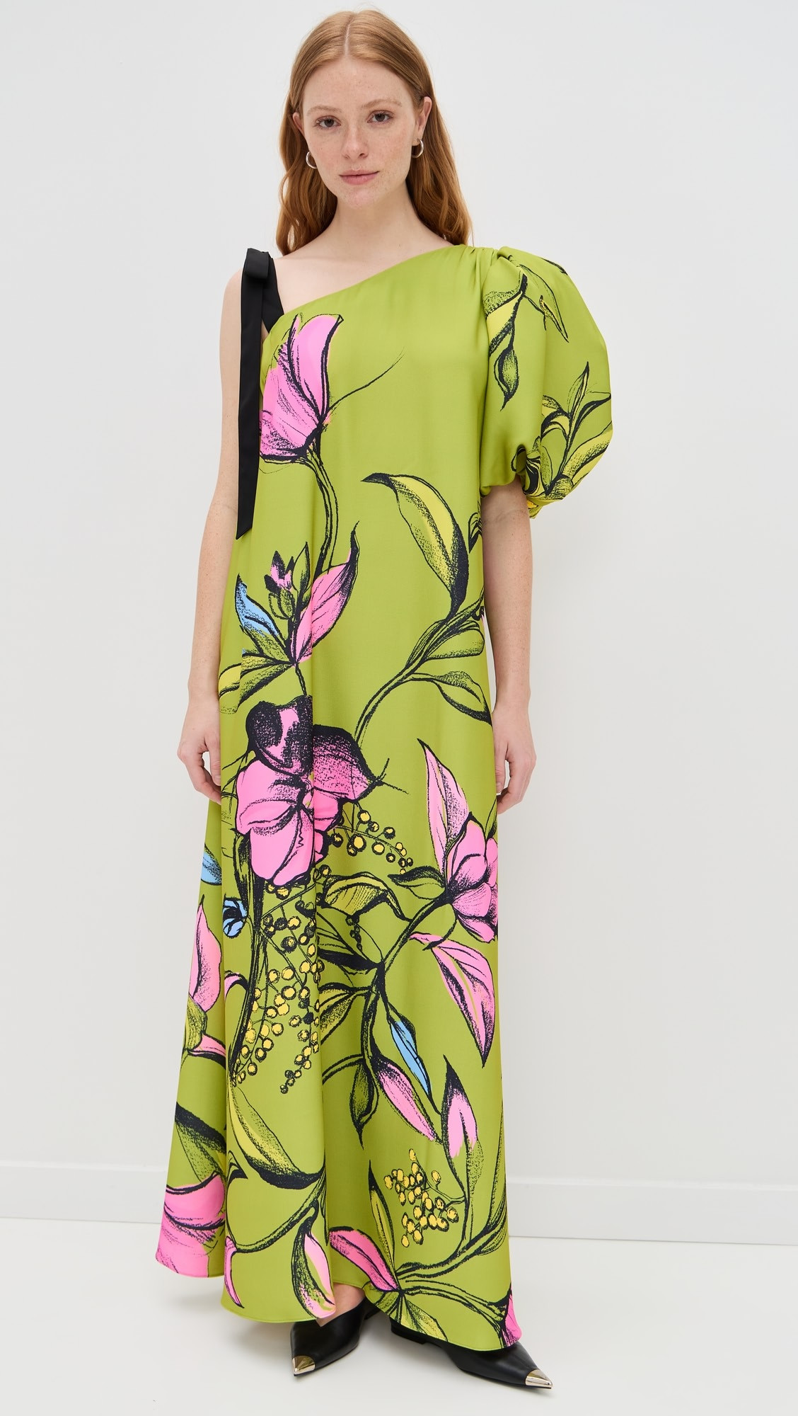 Stine Goya One Sleeve Maxi Dress with Bow Strap | Shopbop | Shopbop