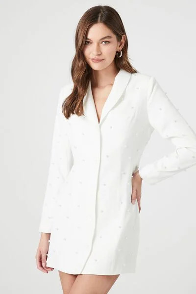 Faux Pearl Mini Blazer Dress | Forever 21 (US)