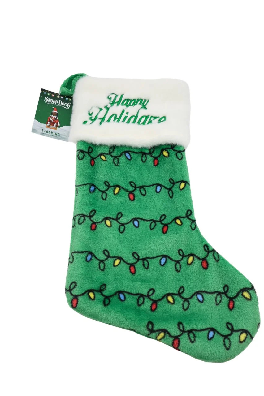 Snoop Dogg Happy Holidaze Green Stocking, 15" | Walmart (US)