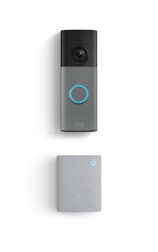 Ring Battery Doorbell (newest model), Speckled Gray with Chime (newest model), White | Amazon (US)