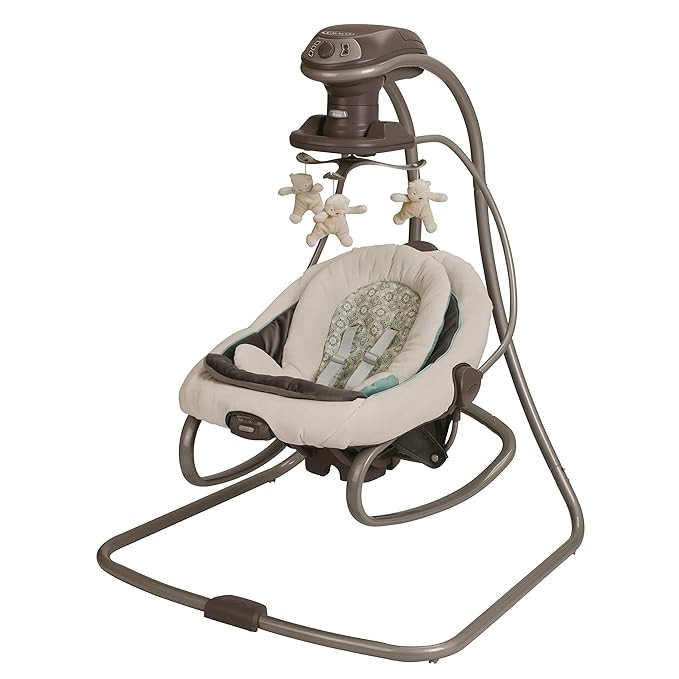 Graco DuetSoothe Baby Swing and Rocker, Winslet Light Beige/Light Green | Amazon (US)
