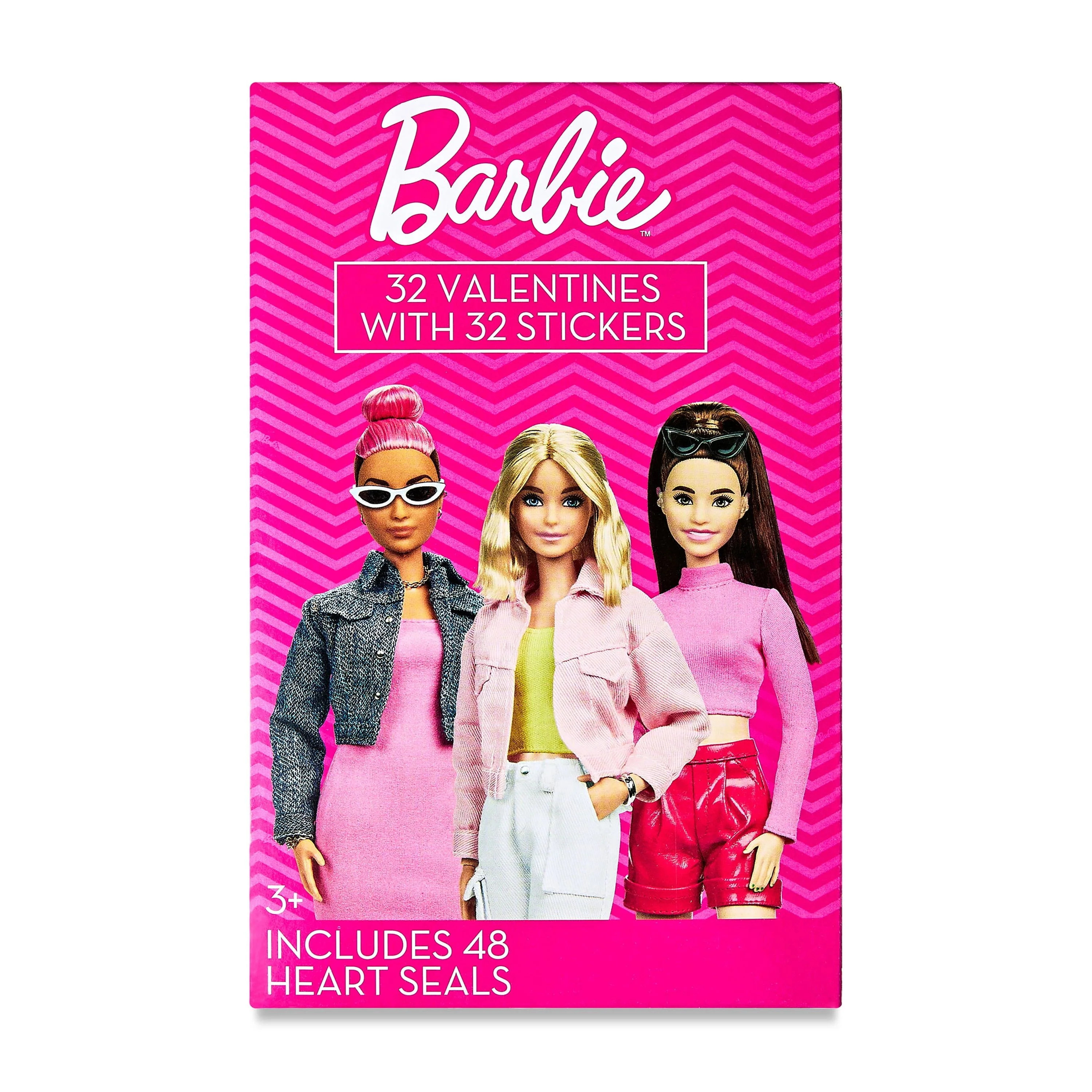 Barbie Valentine Exchange Cards with Bonus Stickers, Multi-Color, Paper, 32 Count | Walmart (US)