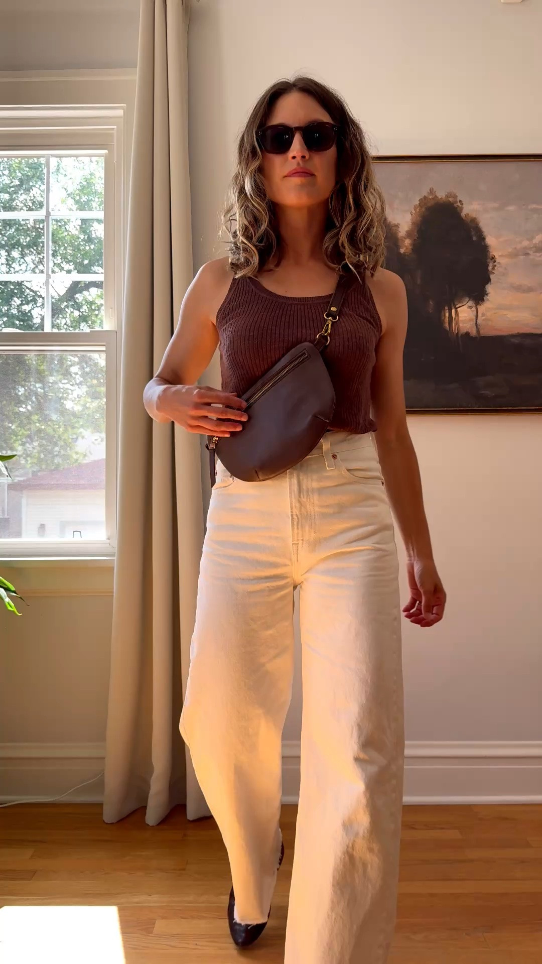 Mocha Sling bag styling 

Brown sweater tank from Faherty, old, linked similar. Levi’s denim, 25, took my normal size. Sèzane python print ballet flats. Quince sunglasses. Abby Alley sling bag, ASHLEYR15 for 15% off.

#LTKOver40 #LTKSeasonal
