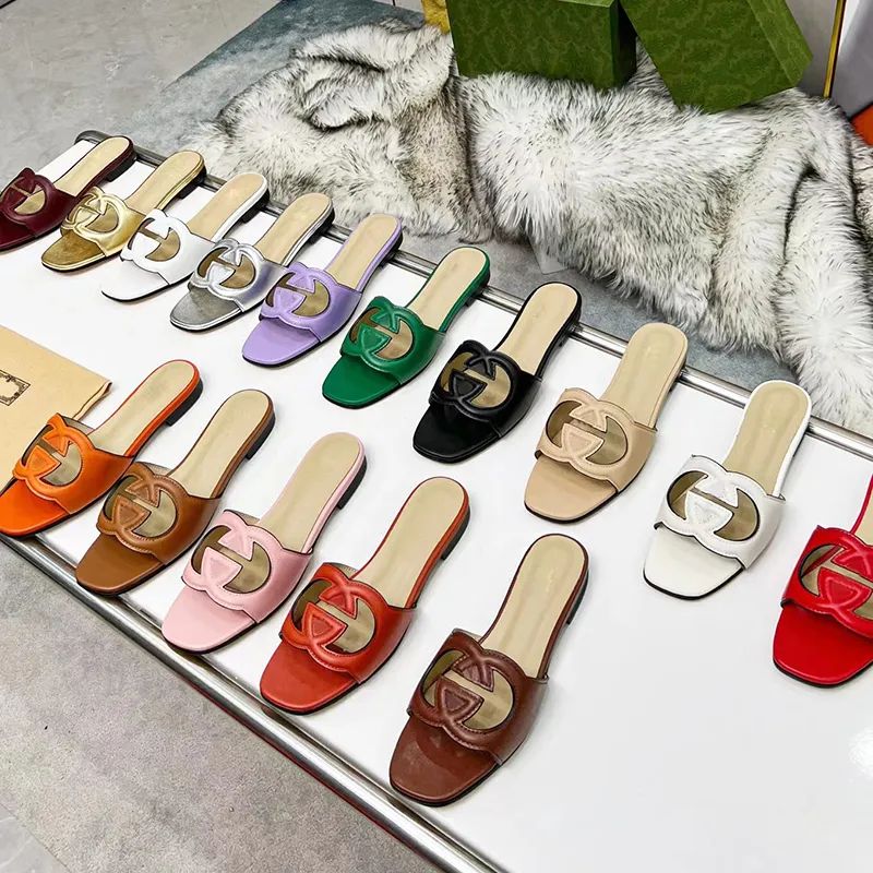 womens summer slipper G slides Ladies Slippers Brand Designer Sandals Flat Heel Fashion Versatile... | DHGate