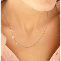 Dangle Letter Necklace, Initial Name Custom Personalized Jewelry | Etsy (US)